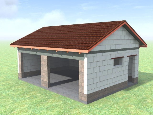 Строительство гаража из пеноблоков