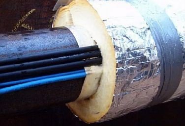 Теплоизоляция трубопроводов с греющим кабелем