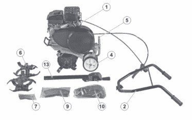 Схема сборки мотокультиватора карвер
