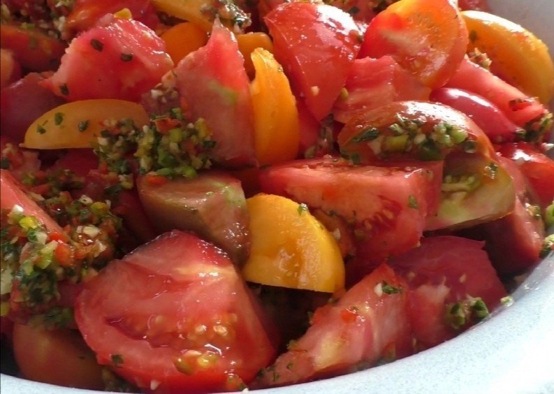 Рецепт помидоры по корейски с болгарским перцем и петрушкой