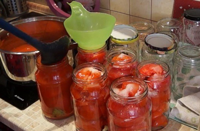 Сливовидные томаты в собственном соку