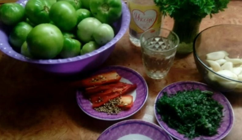 Салат из зеленых помидор от юлии миняевой