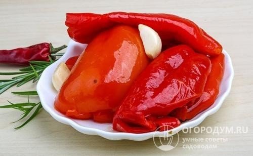 Красный болгарский перец в маринаде